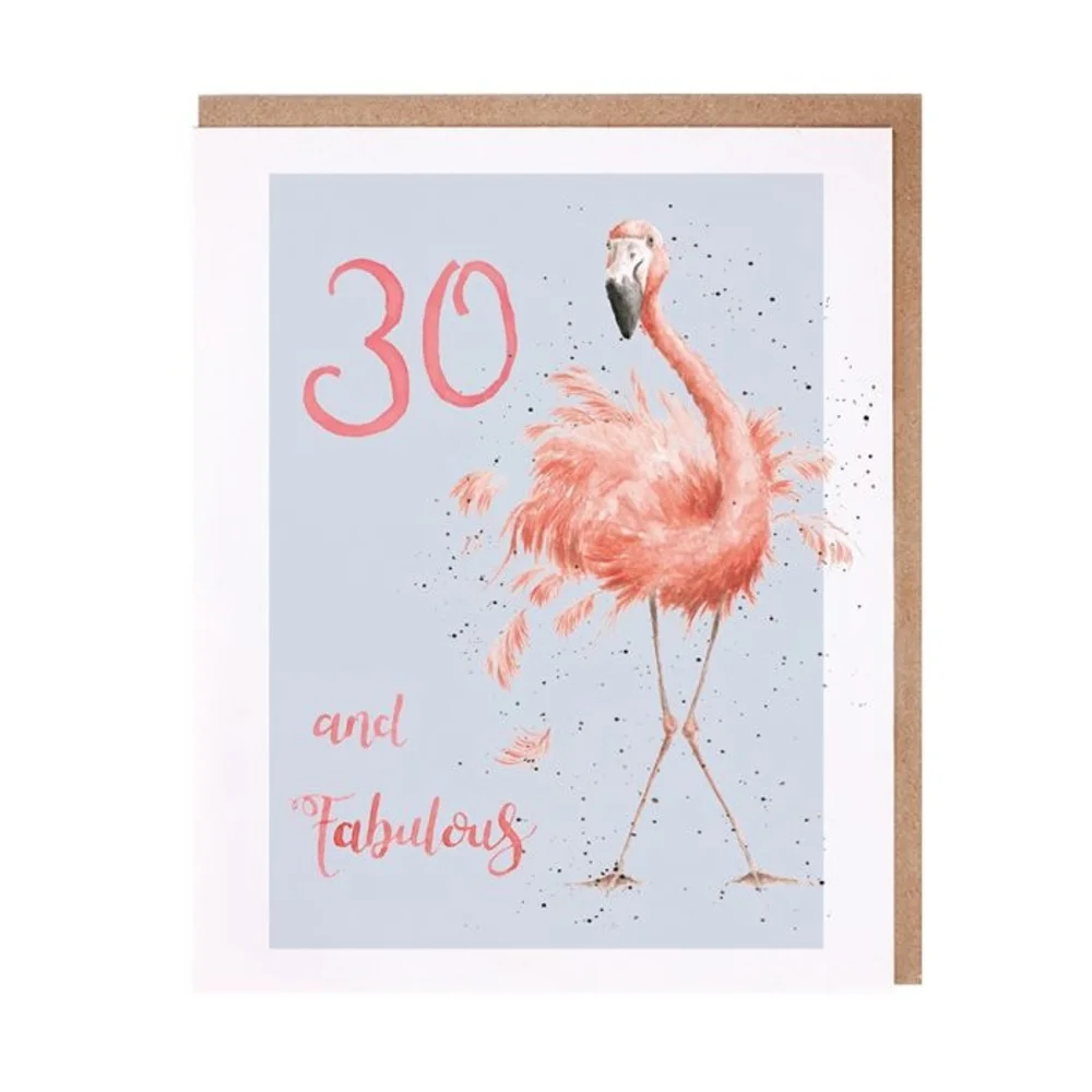 Flamingo Greeting Card - 30 and Fabulous